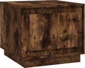 vidaXL - Salontafel - 51x50x44 - cm - bewerkt - hout - gerookt - eikenkleurig