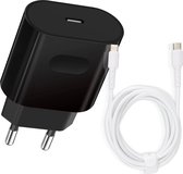 USB C Adapter 30W + Versterkte USB-C naar usb c Kabel - 2 Meter - GaN - Snel Oplader - USBC Snellader