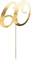Partydeco - Cake Topper gold - 60 jaar