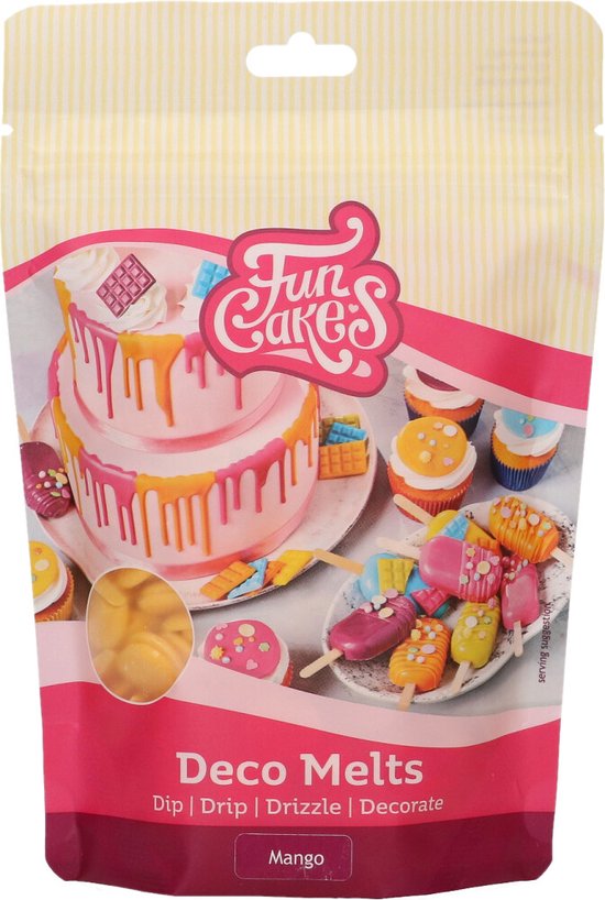 FunCakes Deco Melts Smeltsnoep - Candy Melts - Smeltchocolade - Mangosmaak - 250g