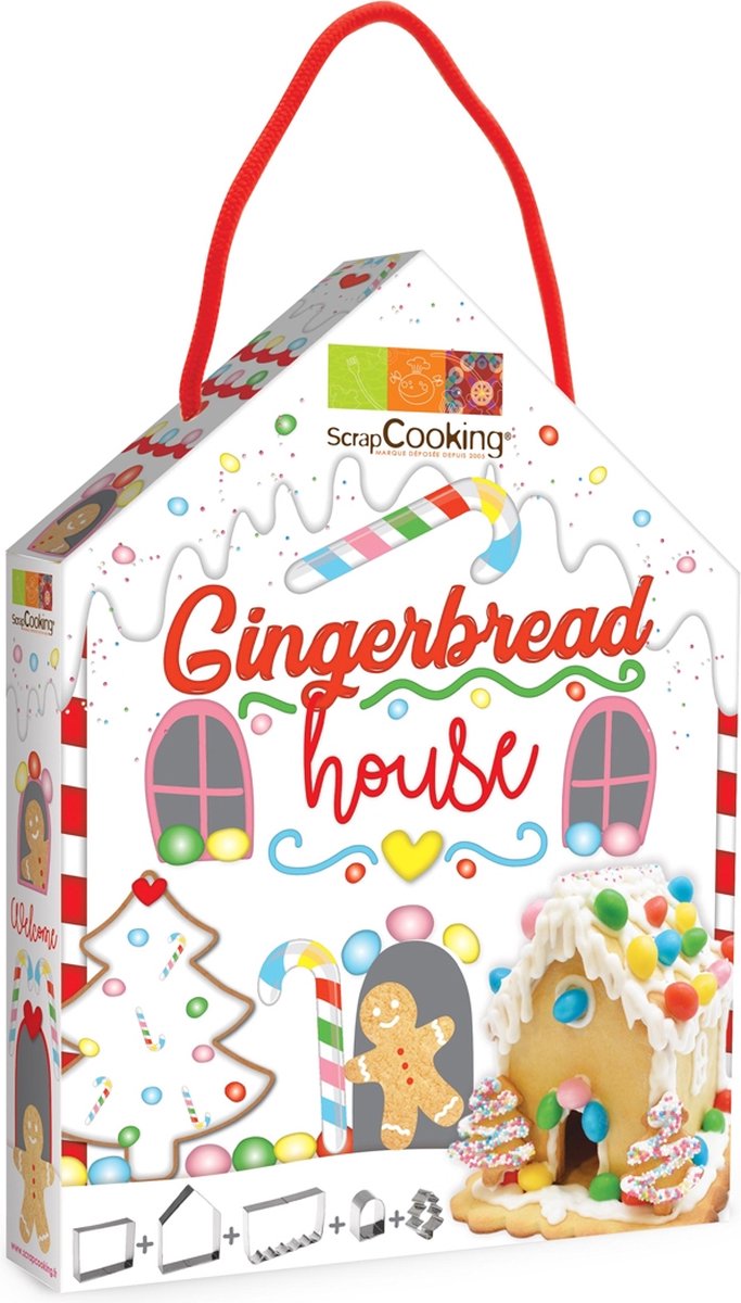Scrapcooking Koekjesuitsteker Gingerbread House - Set/5
