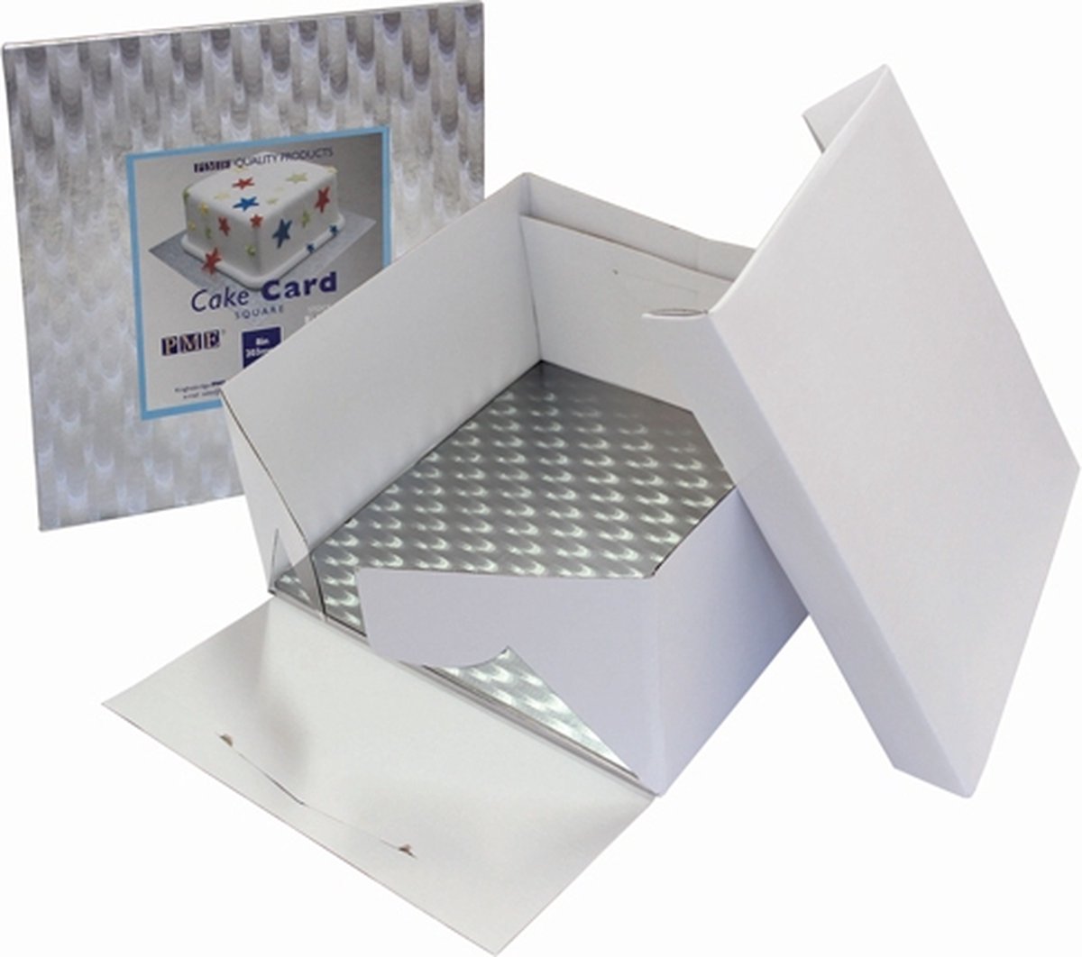 PME Cake Box & Square Cake Board (3mm) 30x30x15 cm