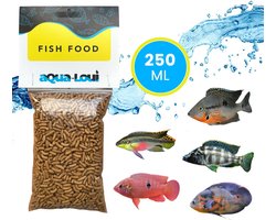 Aqua-Loui® - Visvoer - Tropisch Vissenvoer – Drijvende Sticks - Visvoer Aquarium - Geschikt Voor Cichilide en Grotere Vissen - 250ml