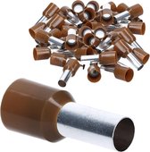 100 pièces Kalitec AE1018BR embouts isolés 10,0 mm² 18 mm de long marron I Fabriqué en Allemagne I Qualité industrielle