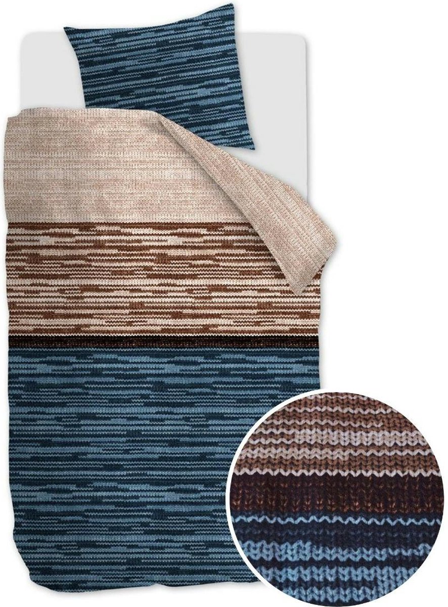 Beddinghouse Fardau Dekbedovertrek - Eenpersoons - 140x200/220 cm - Blauw
