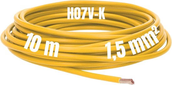 10 Meter Einadriges Kabel H07V-U 1,5 Mm² In Blau – Für Elektroinstallationen, Je Bestellung 10-Meter-Stücke