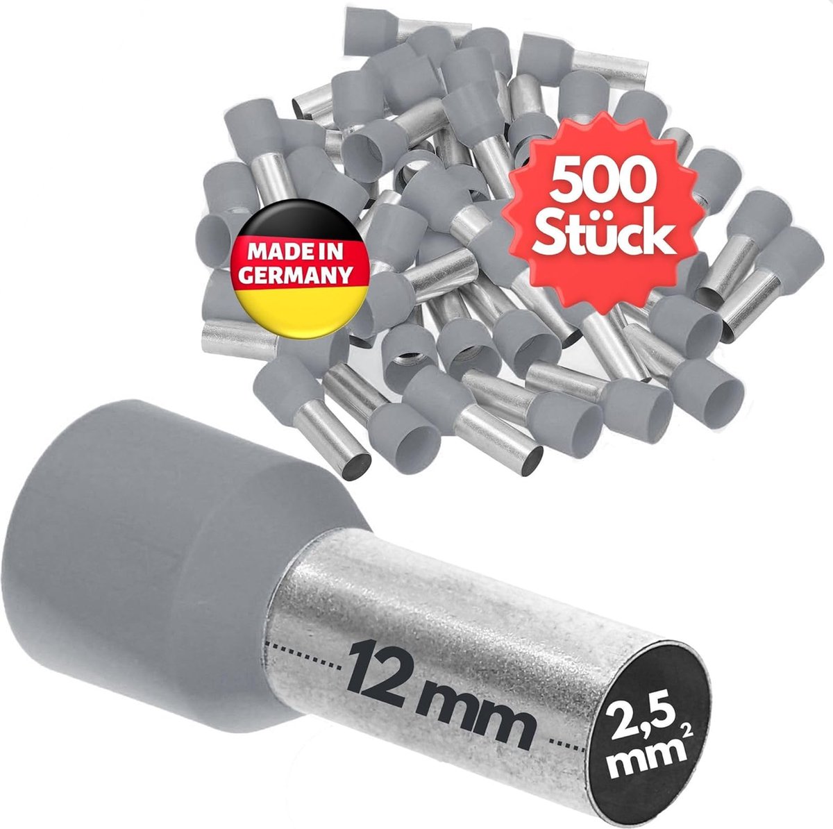 Adereindhuls Ongeïsoleerd: 1,5mm² - 8mm lang, 15-B01508