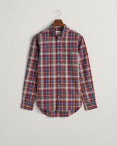 Gant Reg Medium Check Shirt Met Lange Mouwen Rood M Man
