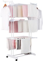 Herzberg Home & Living Herzberg Hg-8034Wht: Moving Clothes Rack - Wit