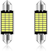 LED Auto Festoon 3W 12V - Kenteken/Interieur Lamp - C5W 36mm - Zilver - Per 2 stuks