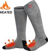 Verwarmde Sokken Kit, Oplaadbare Batterij, voor Chronisch Koude Voeten voor mannen en vrouwen. grijs