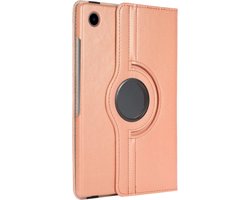 Phreeze Draaibare Tablet Hoes - Geschikt voor Samsung Galaxy Tab A9 Plus Hoesje - 11 inch - Eco Leer - 360° Graden Draaibaar - Elastiek Afsluiting - Roze Goud