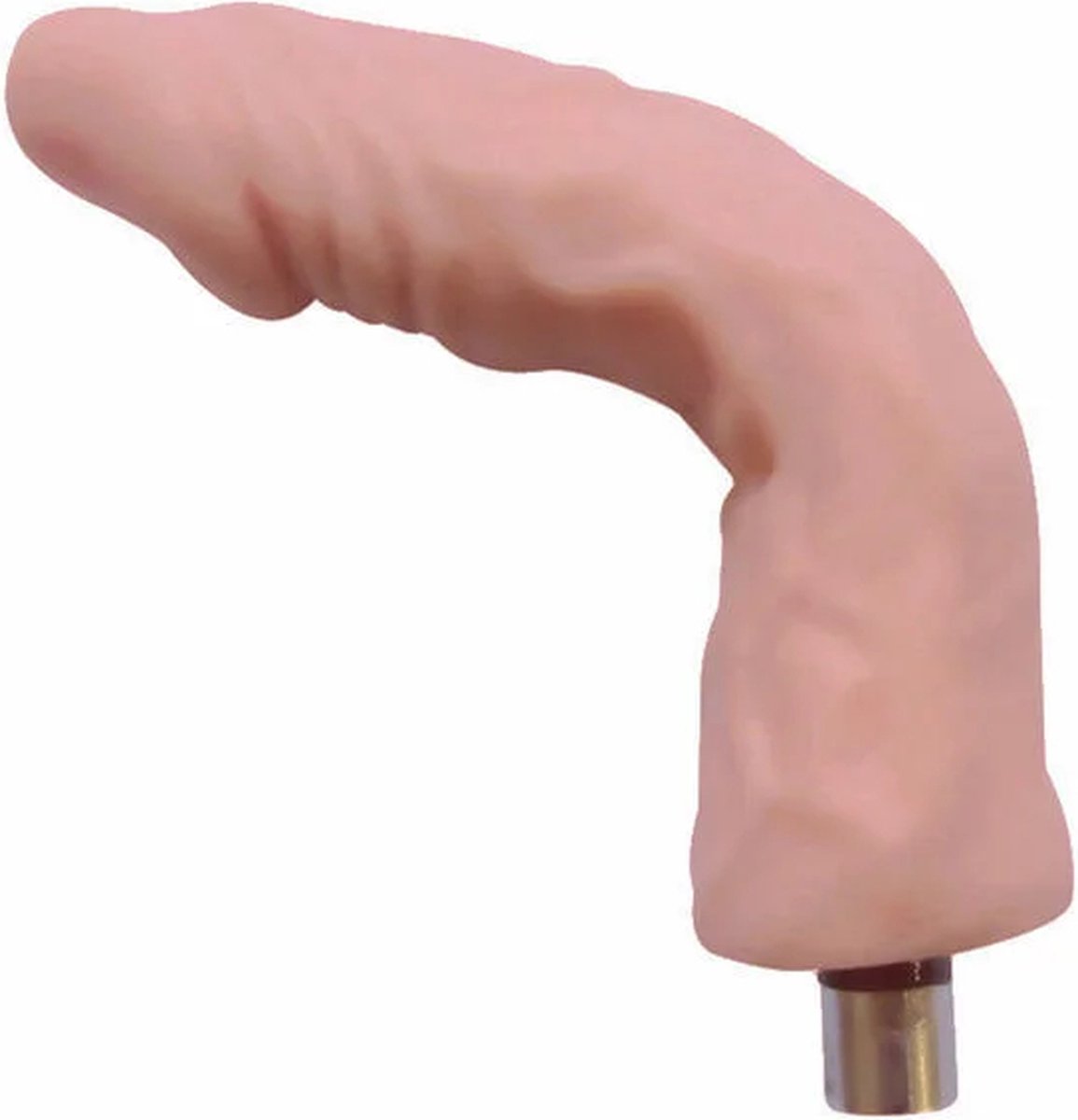 Goedkoopste Dildo Buigbaar 3XLR voor Auxfun Basic Seksmachine Beige 18 cm
