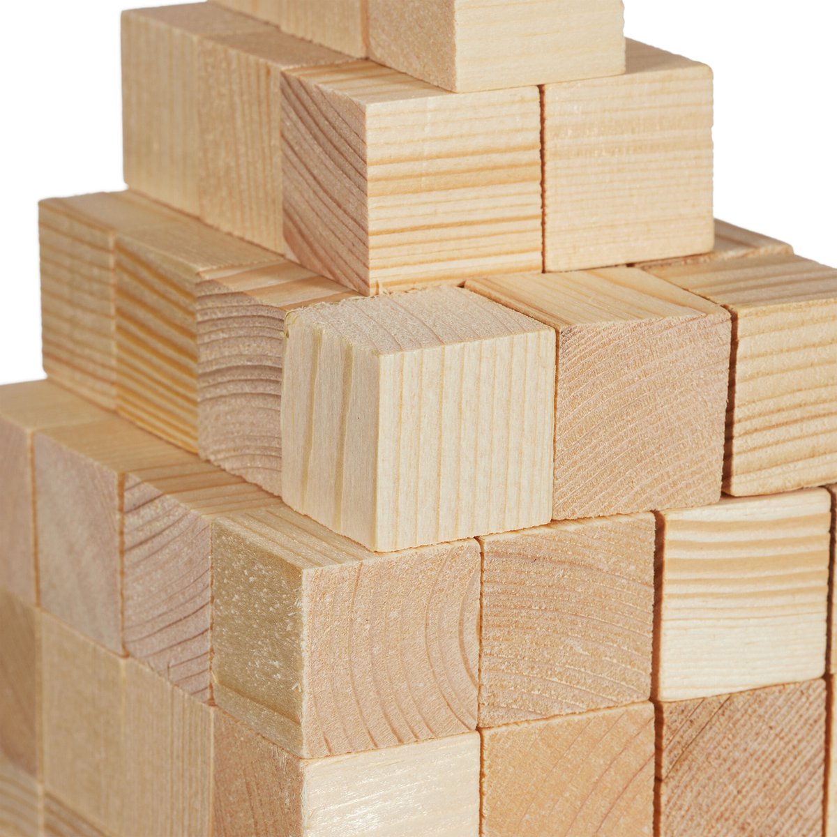 Lot De 160 Cubes En Bois Pour Bricoler, Blocs De Bois 20 Mm