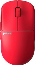 Pulsar X2 V2 Mini Red Edition - Muis - Bedraad & draadloos - PAW3395 - 26000 DPI - Rood