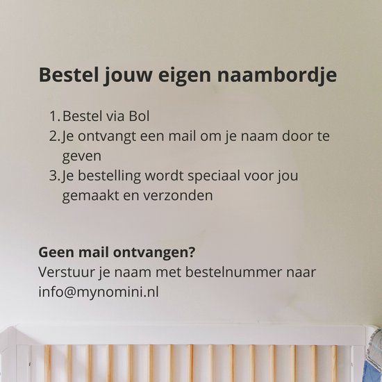 MyNomini - Naambordje kinderkamer gepersonaliseerd met naam - Mat Navy Blauw/Wit — afbeelding 4