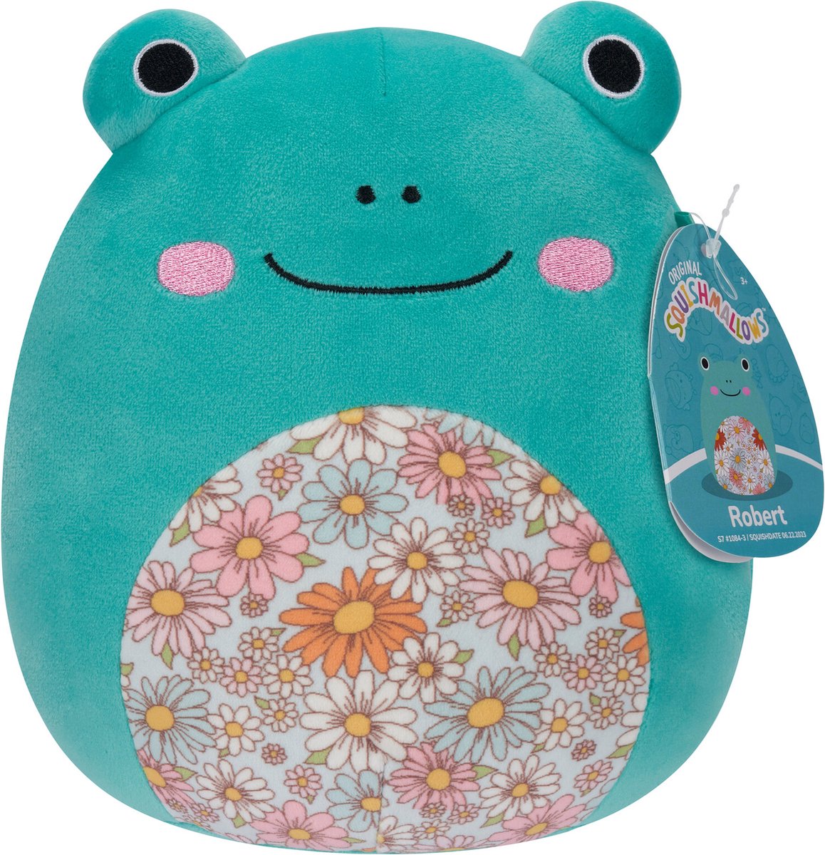 Squishmallows Robert - Aqua Frog W/ Floral Belly 19cm Plush