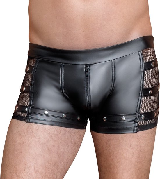 Ruig Matte Wetlook Shorts met Studs