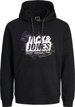Jack & Jones Pull Jcomap Logo Sweat Hood Sn 12252310 Noir Homme Taille - L