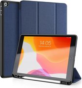 Tablet hoes geschikt voor Ipad 10.2 Inch 2019 / 2020 / 2021 - Dux Ducis Domo Book Case met Stylus pen houder - Blauw