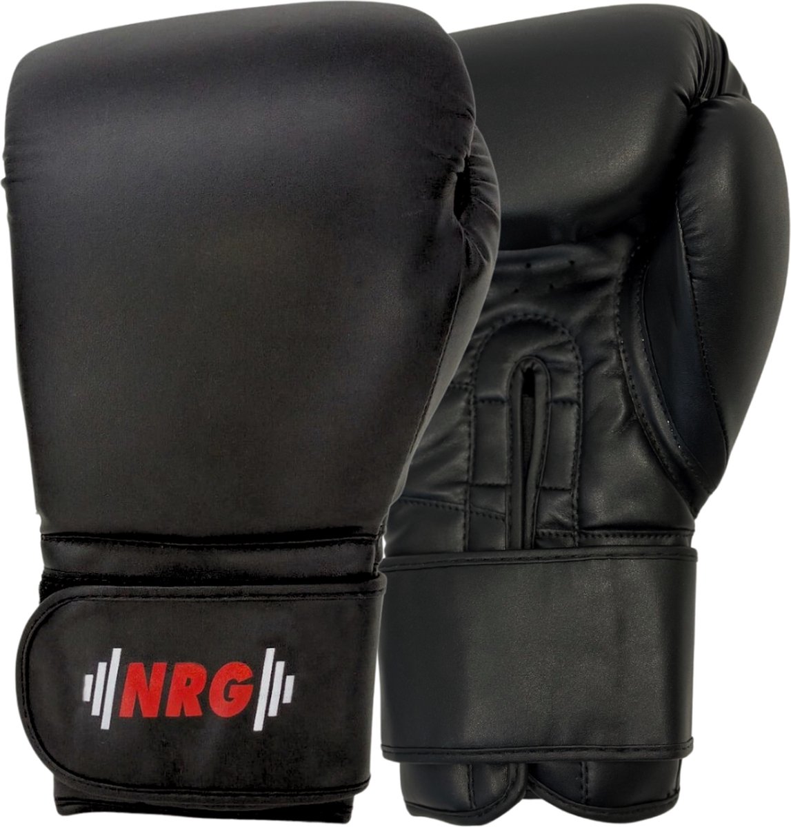 NRG Boxing F4 - Bokshandschoenen - Boxing Gloves - Boksen - Zwart - 16 oz - Training - Sparring - Kunstleer
