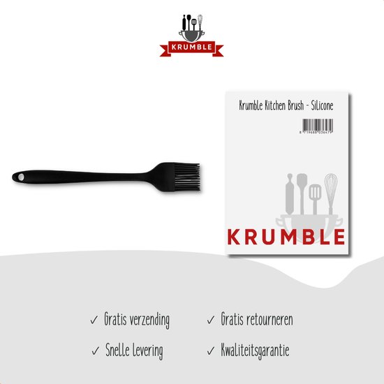 Zwarte siliconen bakkwast van Krumble, met gratis verzending en snelle levering.