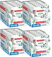Huggies - Natural - 0% Plastic - Billendoekjes - 2304 babydoekjes - 48 x 48