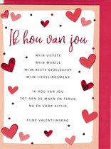 Kaart - Valentijn - Ik hou van jou - Fijne Valentijnsdag SVS07