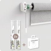 MotionBlinds Kit de mise à niveau – Stores à rouleau intelligents – Store enrouleur électrique – Store enrouleur automatique – Lot de 2 – Bridge Wifi – Wit