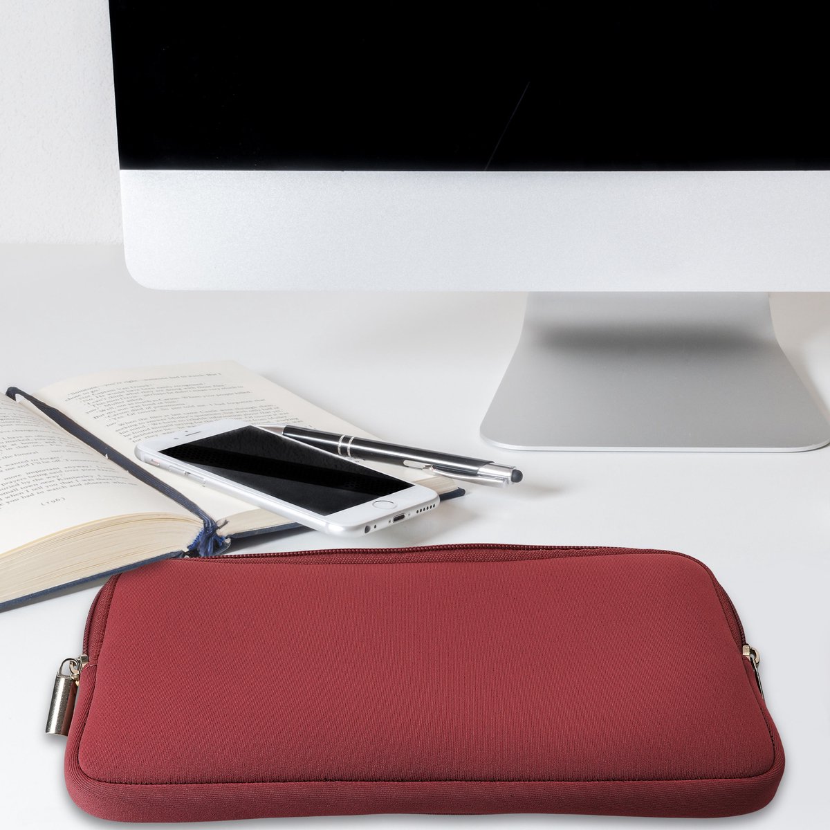Housse De Protection Pour Clavier Logitech Keys-to-GO - Pochette En Nylon Avec Fermeture Éclair - Couleur Pêche Pastel - Par Kwmobile - 9