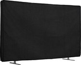 kwmobile stoffen beschermhoes voor TV - geschikt voor 40" TV - Afdekhoes van linnen - In zwart