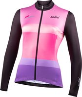 Nalini - Dames - Fietsshirt - Lange Mouwen - Wielrenshirt - Roze - STRIPES LADY JERSEY - XS