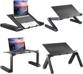 Laptoptafel voor bed, opvouwbare bedtafel,Laptoptafel for your bed, inklapbare laptoptafel - ontbijttafel met inklapbare poten