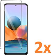 Screenprotector Glas - Tempered Glass Screen Protector Geschikt voor: Xiaomi Redmi Note 10 Pro - 2x