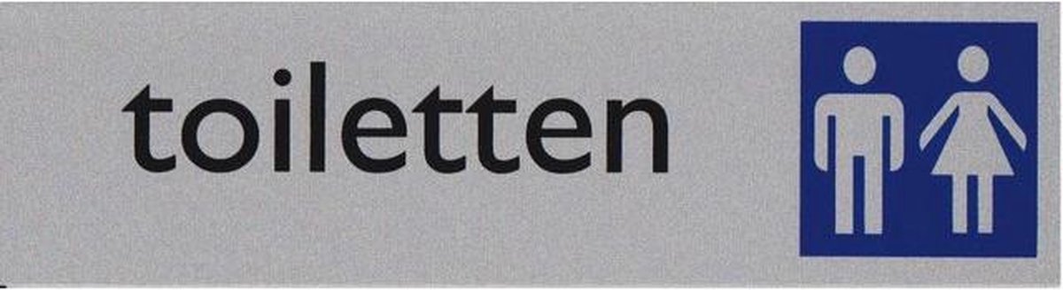 Posta - Infobord pictogram toiletten dames/heren 165x44mm