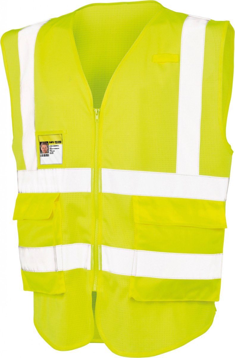 Gilet Unisex M Result Mouwloos Fluorescent Yellow 100% Polyester