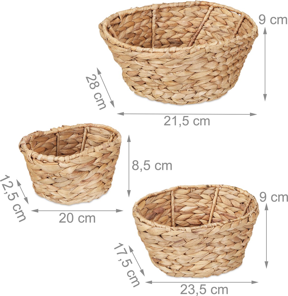 Ronde mand in waterhyacint h36,5 cm, lian naturel Am.Pm | La Redoute Ronde mand in waterhyacint h36,5 cm, lian naturel Am.Pm | La Redoute