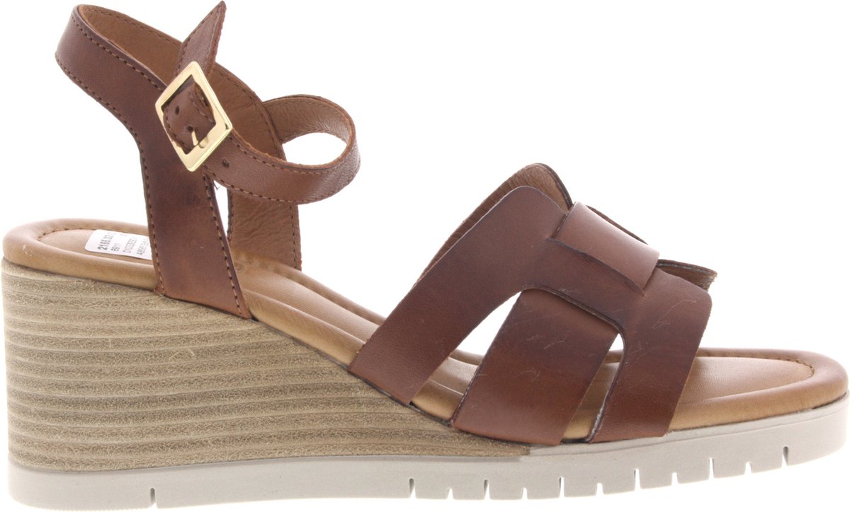 AQA Shoes - A8585 - Sandalen met hak - Kleur: Cognac - Maat: 37
