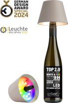 Sompex Flessenlamp " TOP " met houdbare kurk 2.0 | Led| Sand - indoor / outdoor - oplaadbaar | RGB