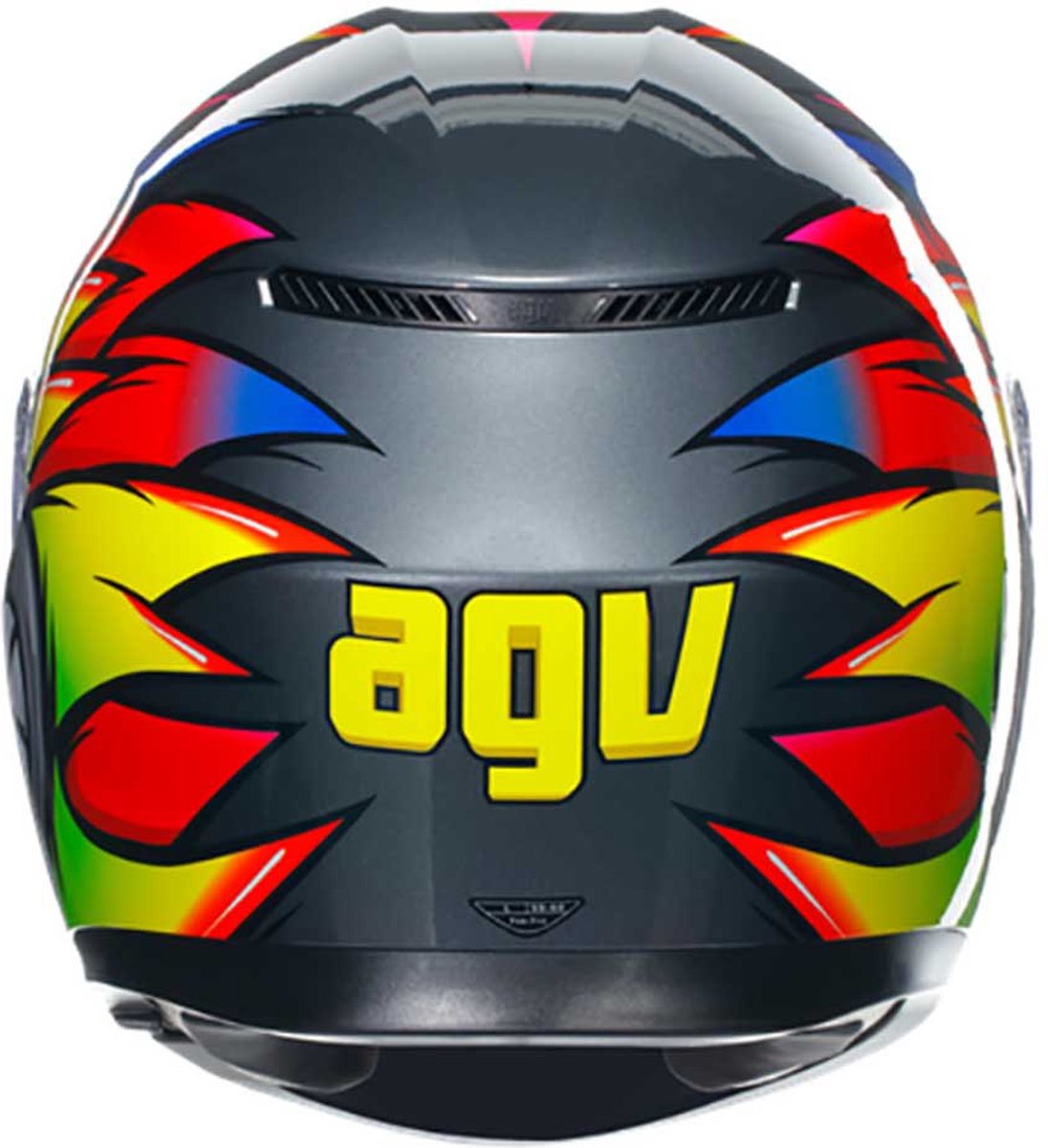 Agv K3 E2206 Mplk Birdy 2.0 Grijs Geel Rood 012 Integraalhelm - Maat M - Helm – foto 8