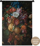 Wandkleed - Wanddoek - Festoen van vruchten en bloemen - Schilderij van Jan Davidsz. de Heem - 60x90 cm - Wandtapijt