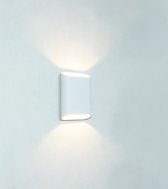 Wandlamp Diaz-S Wit - hoogte 15cm - LED 2x3W 2700K 2x30lm - IP54 - Dimbaar > wandlamp binnen wit | wandlamp buiten wit | wandlamp wit | buitenlamp wit | muurlamp wit | led lamp wit | sfeer lamp wit