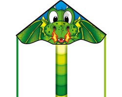 Kindervlieger HQ Simple Flyer 85 Dragon 102138 Groen 85 x 42 cm + 150 cm staart