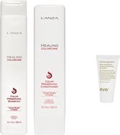 Lanza Duo Set - Après-shampooing préservant la couleur + Shampooing + Clips de réglage EVO Clip-ity gratuits
