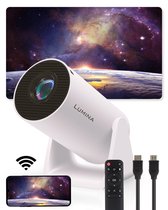 Lumina Beamer - Mini Beamer - Projector - Home Cinema - 4K Beamer - Android 11.0 - WiFi 6 & Bluetooth 5.2 - Wit