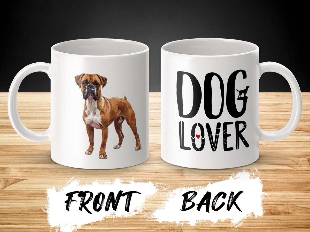 Mok Boxer dog - hond / Dog lover