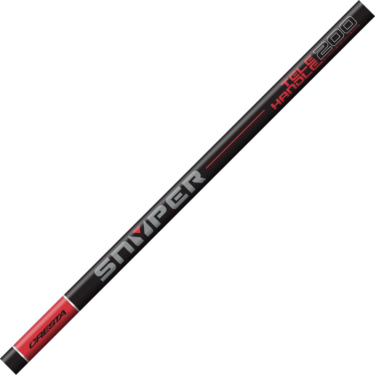 Cresta Snyper Tele Handle 200 Schepnet Steel Zwart 2.00 m