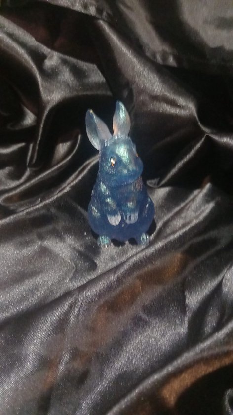 starwolf, lapin de Pâques assis droit, bleu sarcelle, Pâques, décoration, image