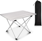 Campingtafel - Inklapbaar Kampeertafel - Sterk Aluminium - Opvouwbare Tafel - Picknicktafel - Inclusief Draagtas - Zilver