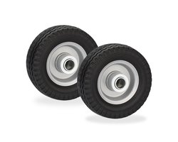 wiel elektrische step - set van 2 - 6x2" - rubber - stalen velg - anti-lek - tot 50 kg - zwart-grijs